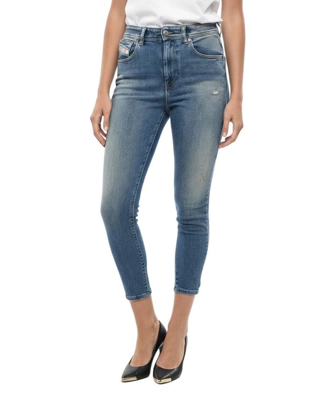 DIESEL Blue Skinny High Rise Jeans