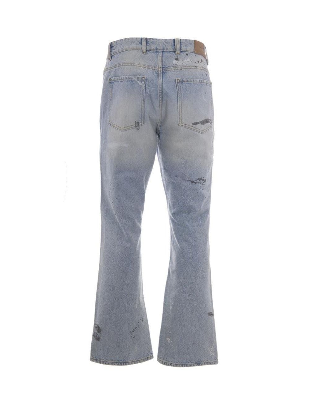 Represent Blue Light Flared Jeans for men