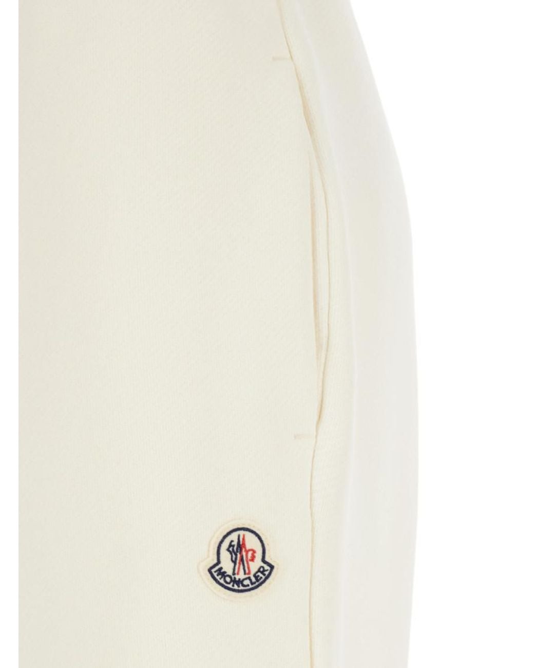 Moncler White Relaxed Joggers Pants