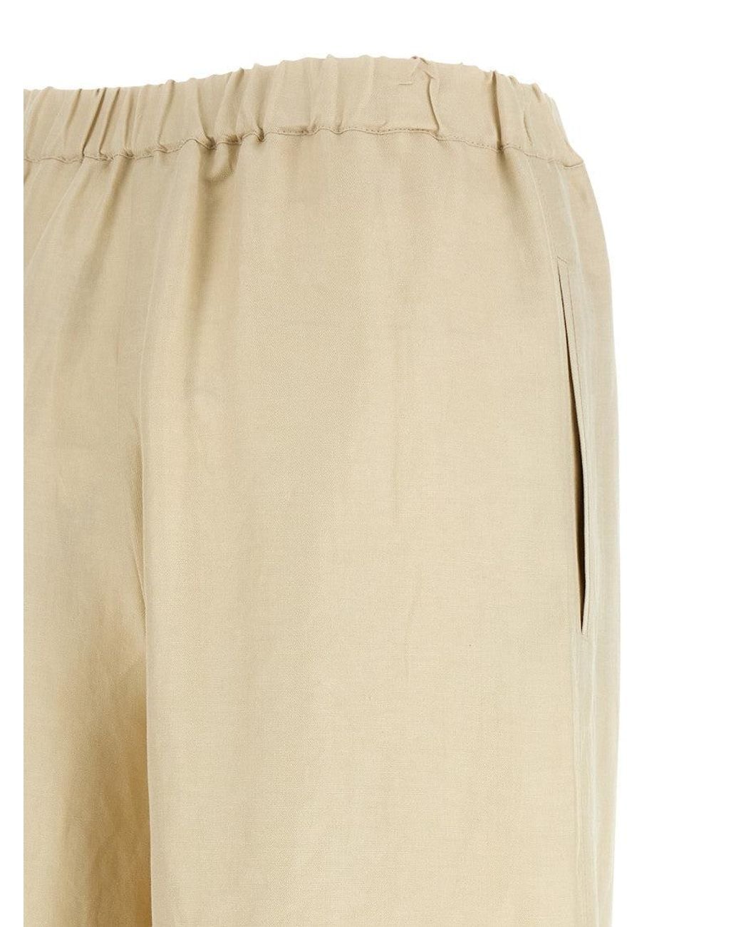 Max Mara Natural Straight Elasticated Pants