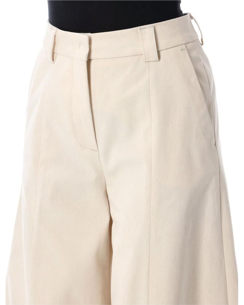 THE LATEST Natural Flared Flat Front Pant