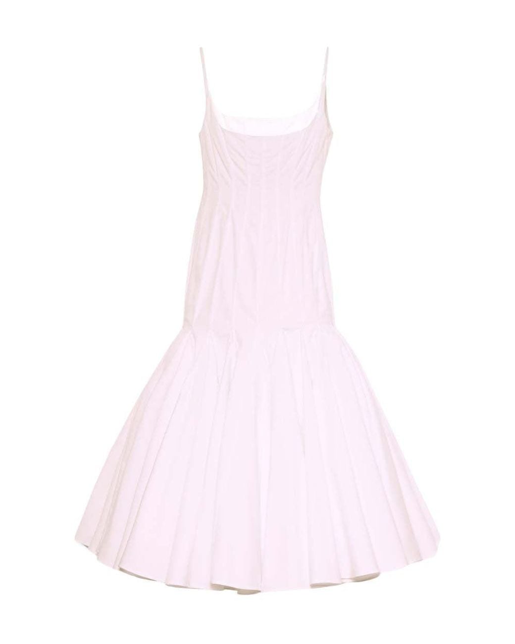 Jacquemus Pink Square Neck Midi Dress