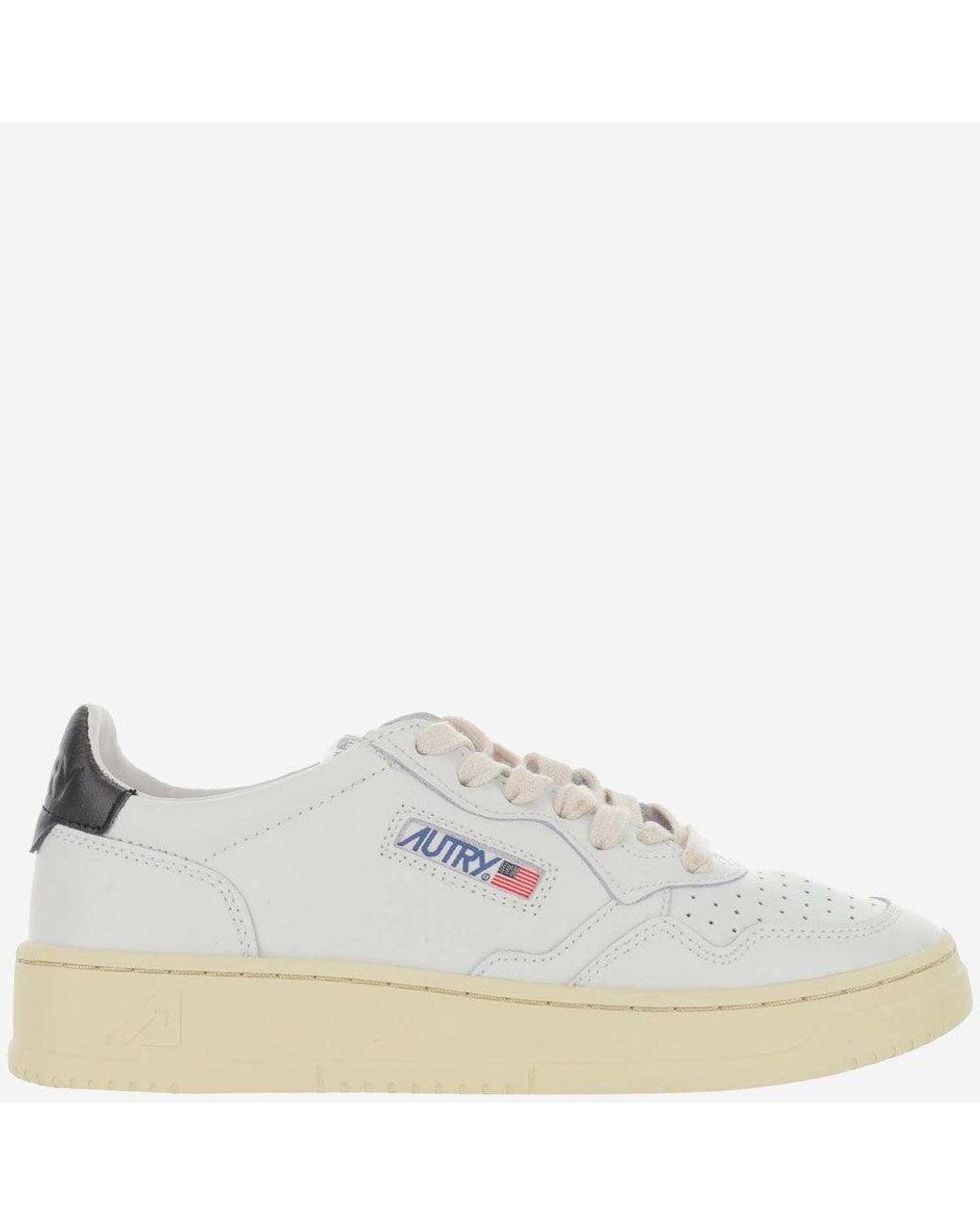Autry White Round Toe Sneakers