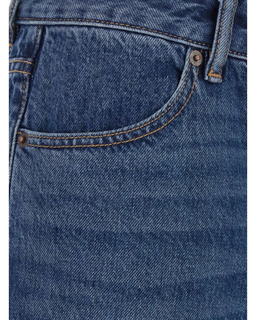 Tory Burch Blue Tory Burch Wide-Leg Denim Jeans