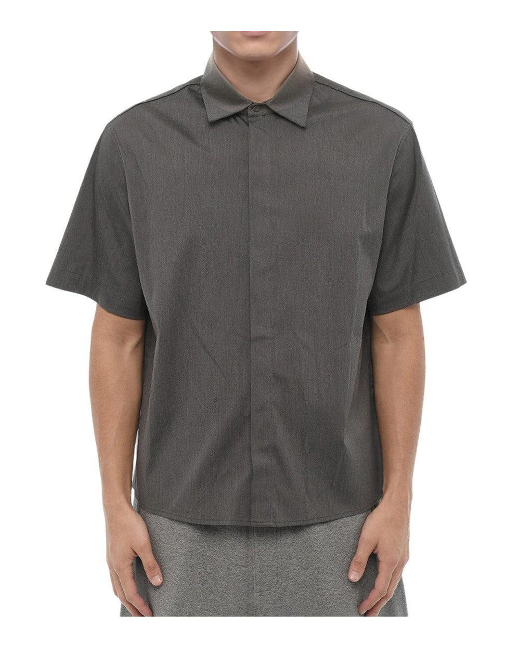 Neil Barrett Gray Dark Loose Solid Shirt for men