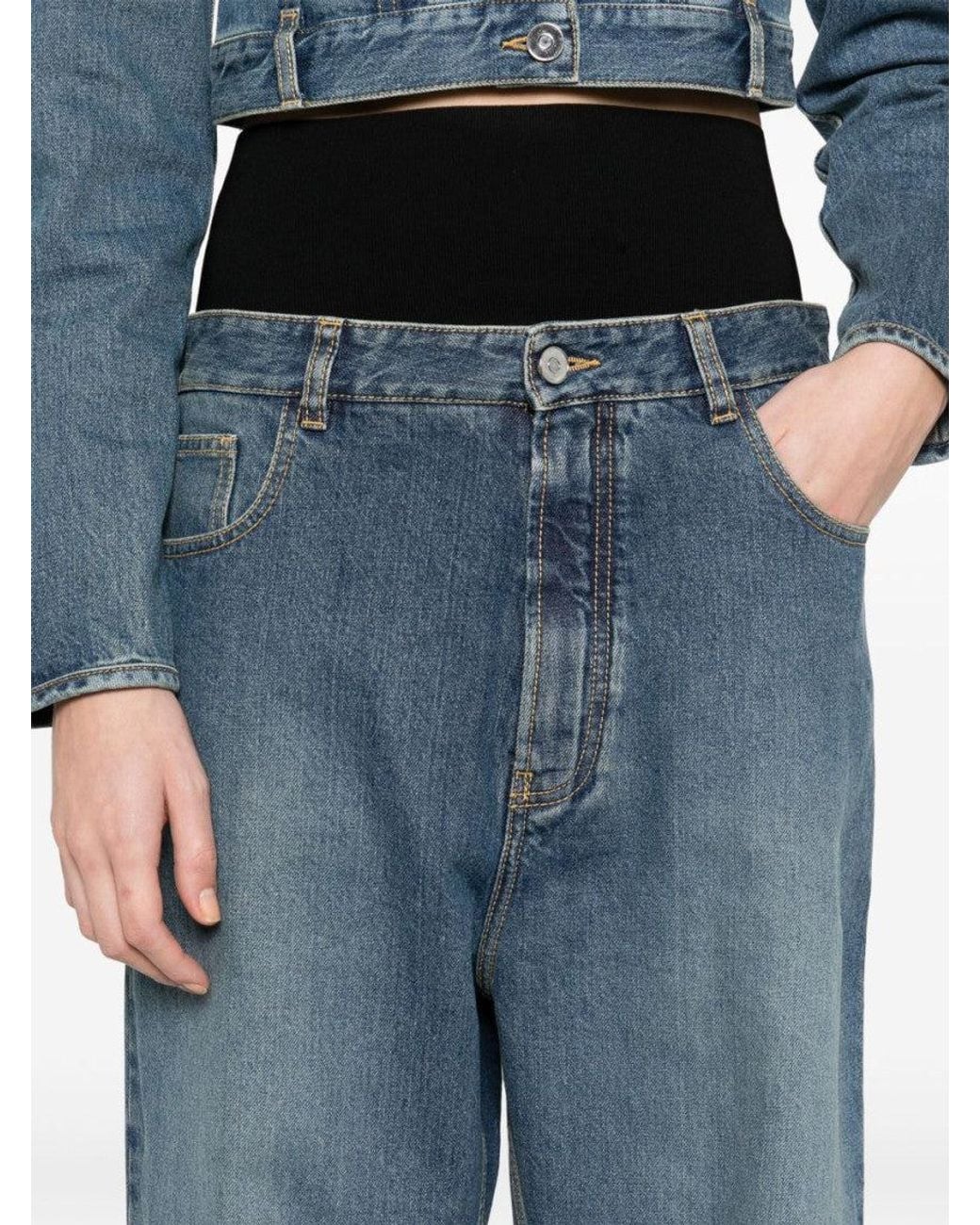 Alaïa Blue Wide Leg Jeans