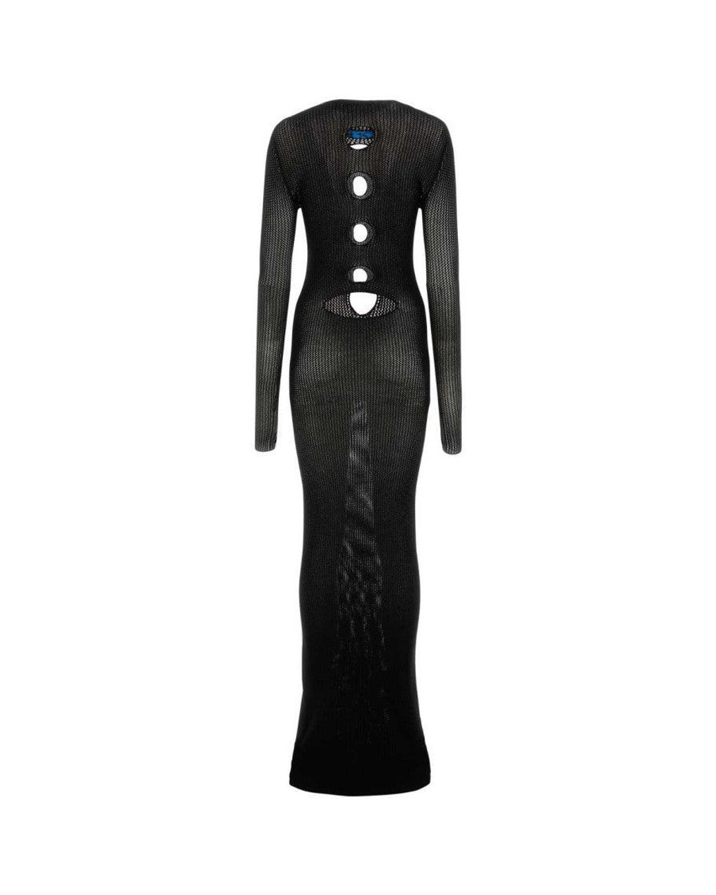 Off-White c/o Virgil Abloh Black Cut-Out Knitted Dress