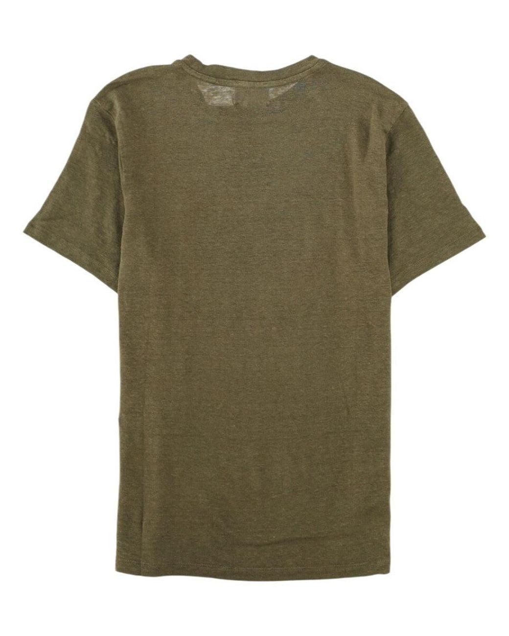 Isabel Marant Green Zewel Relaxed Fit Linen T-Shirt