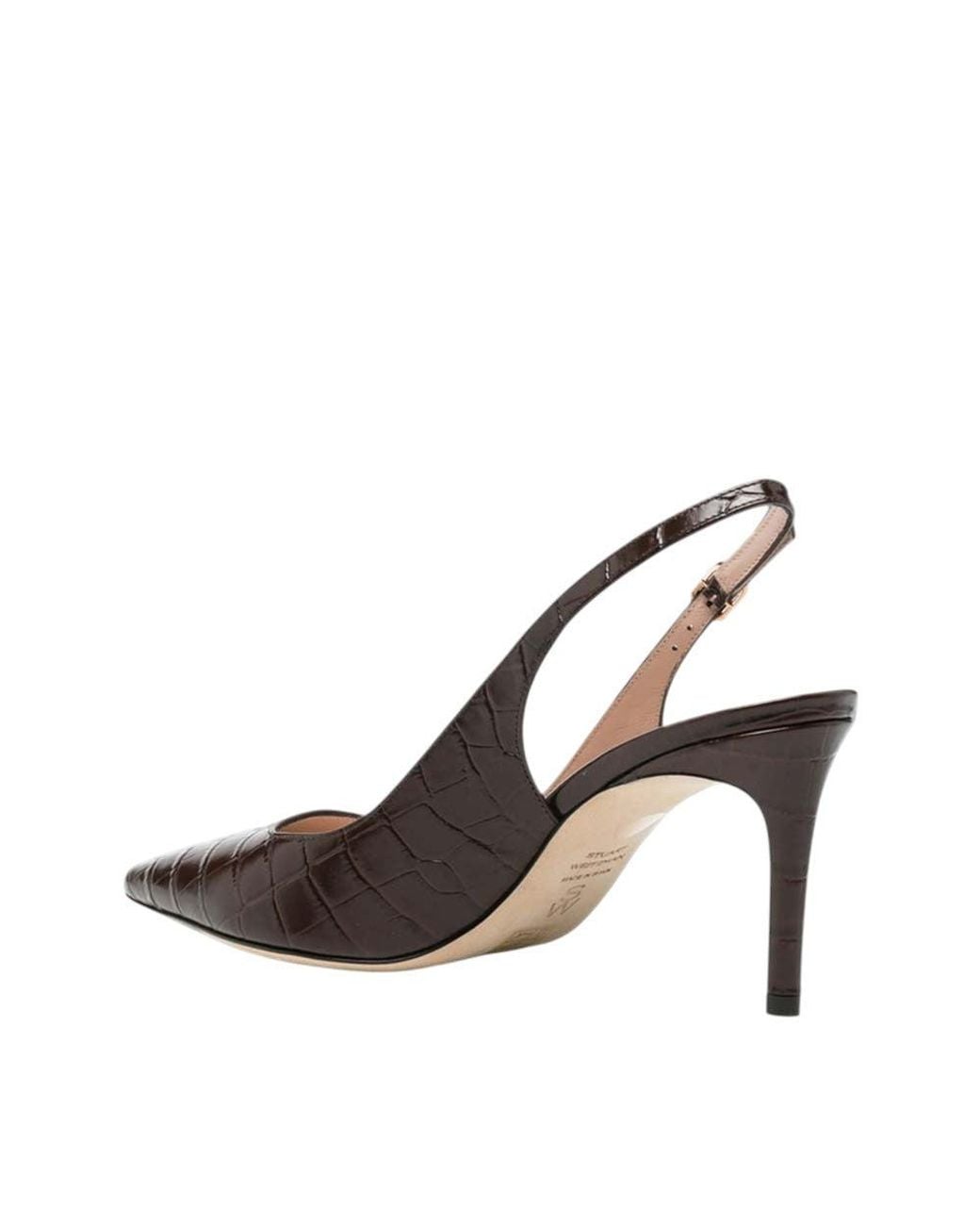 Stuart Weitzman Brown Textured Power Pumps