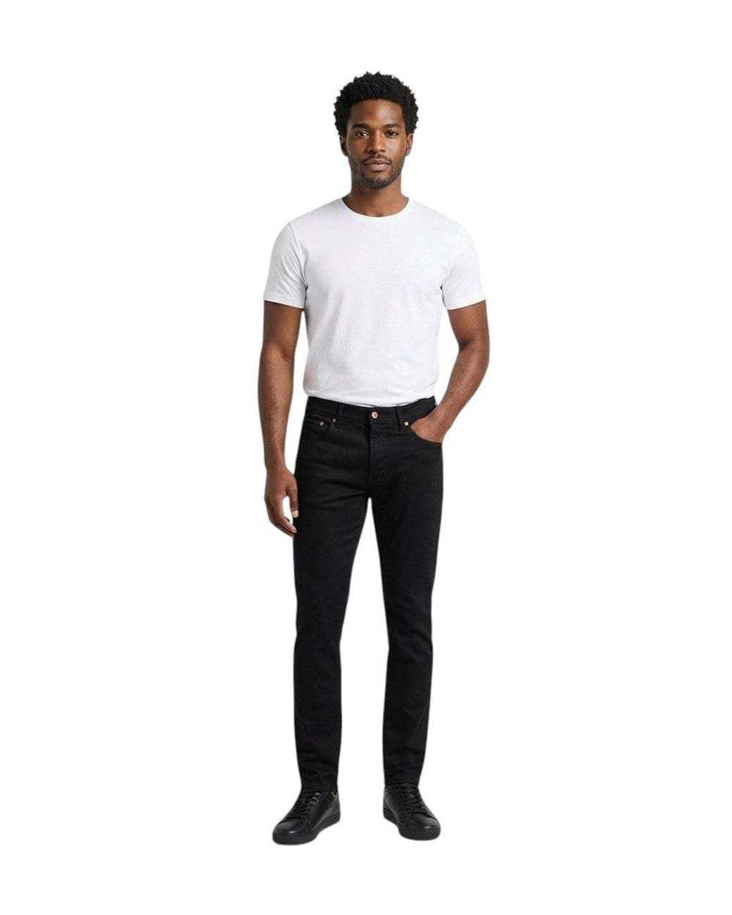 Emporio Armani Black Slim Mid Rise Jeans for men