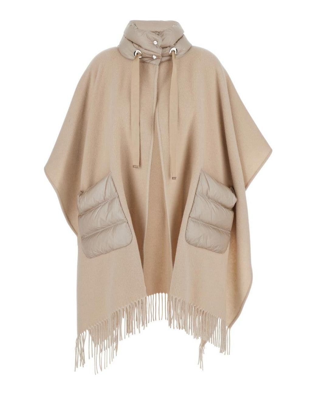Herno Natural Wool And Nylon Cape