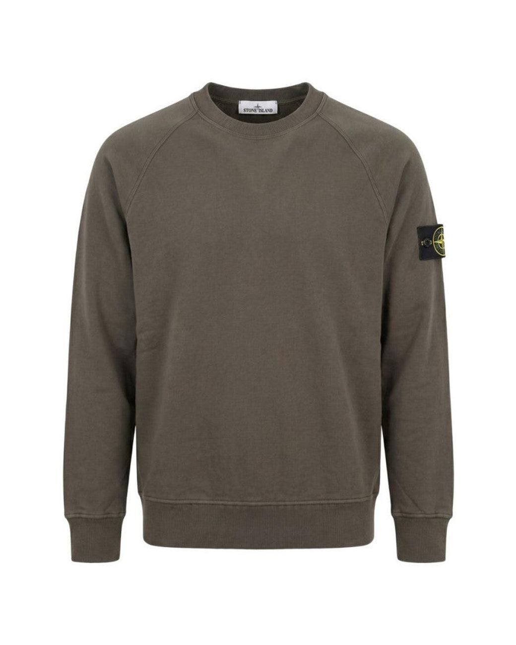Stone Island Gray Coal Solid Sweatshirt for men