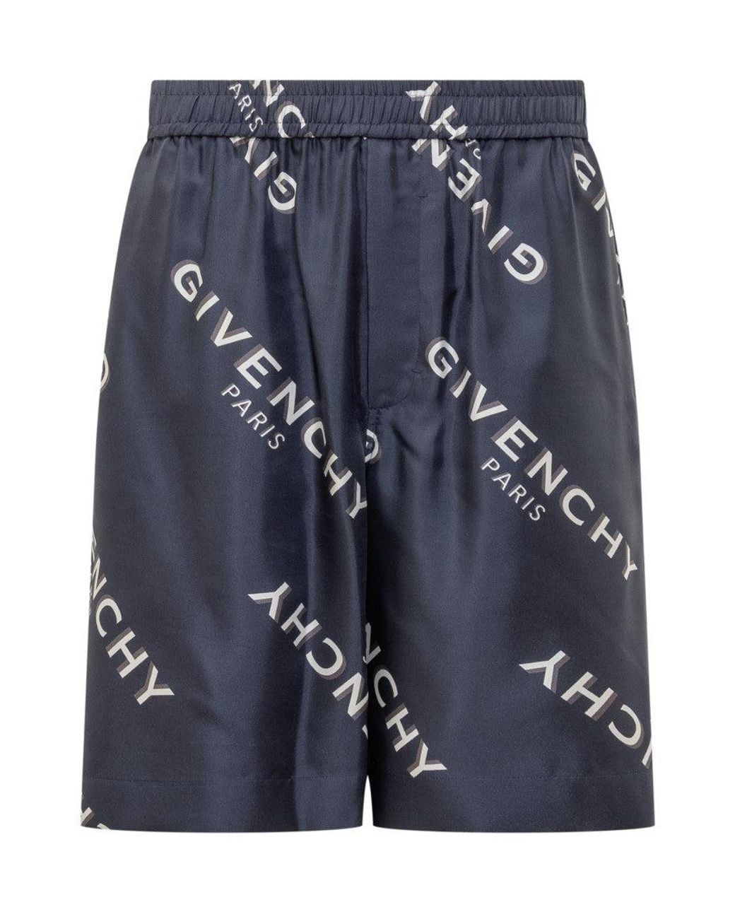 Givenchy Blue Logo Shorts for men