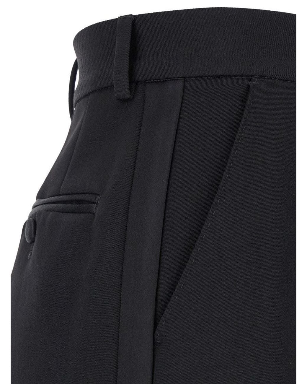 Dolce & Gabbana Blue Regular Flat Front Pants
