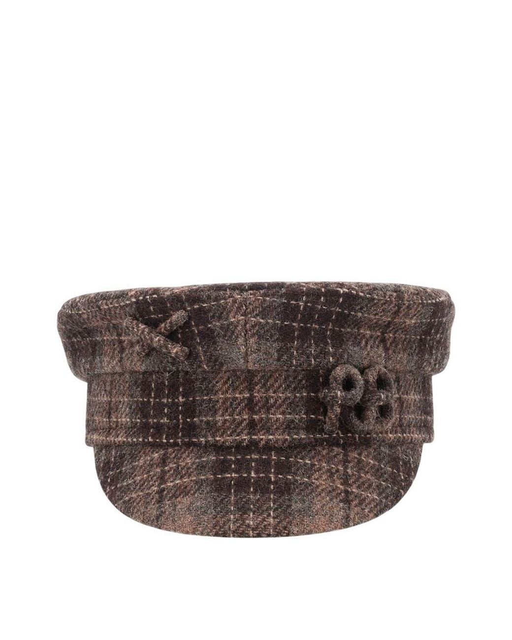 Ruslan Baginskiy Brown Checks Bakerboy Hat