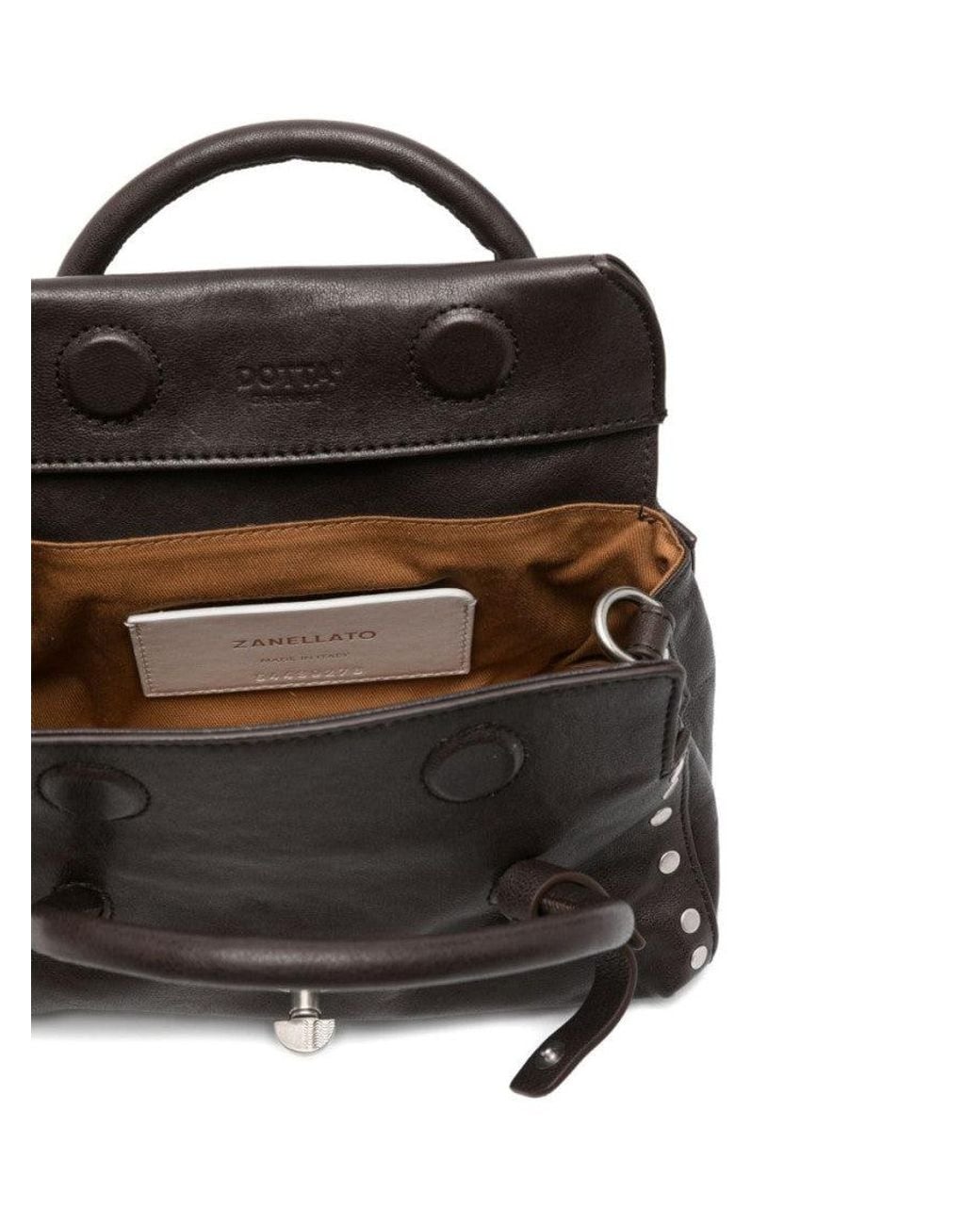 Zanellato Black Dark Dotta Baby Satchel