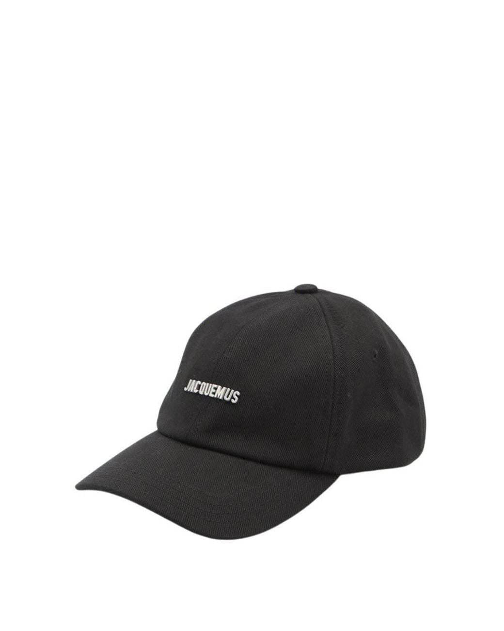 Jacquemus Black Logo Baseball Cap for men