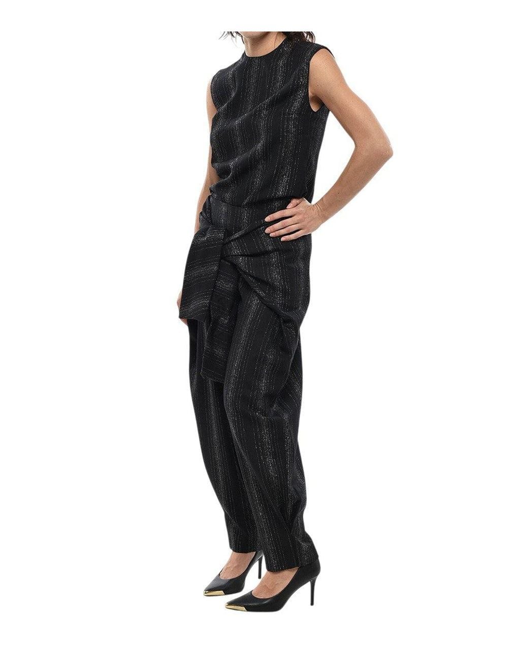Stella McCartney Black Carrot Flat Front Pant