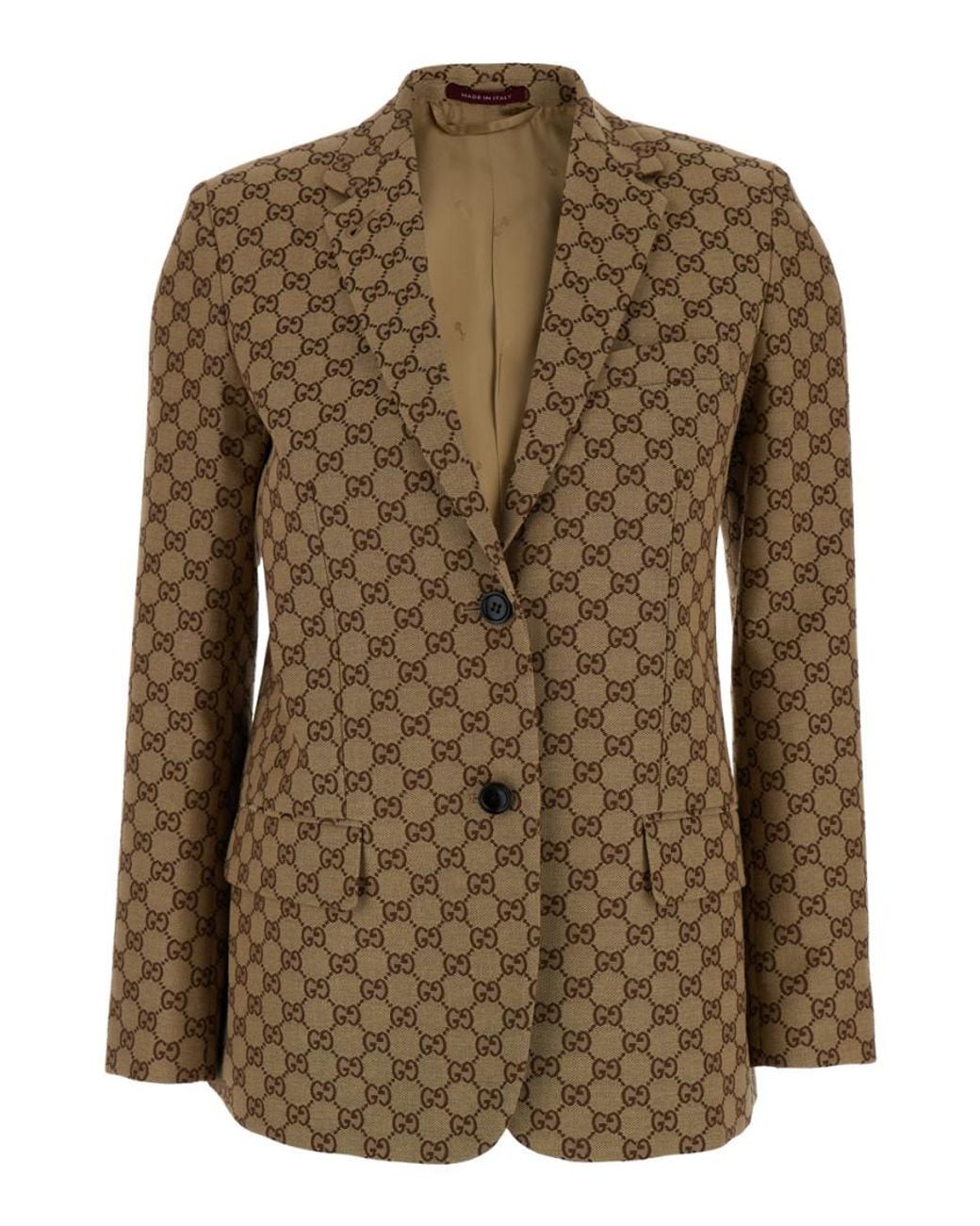 Gucci Brown Single-Breasted Jacket