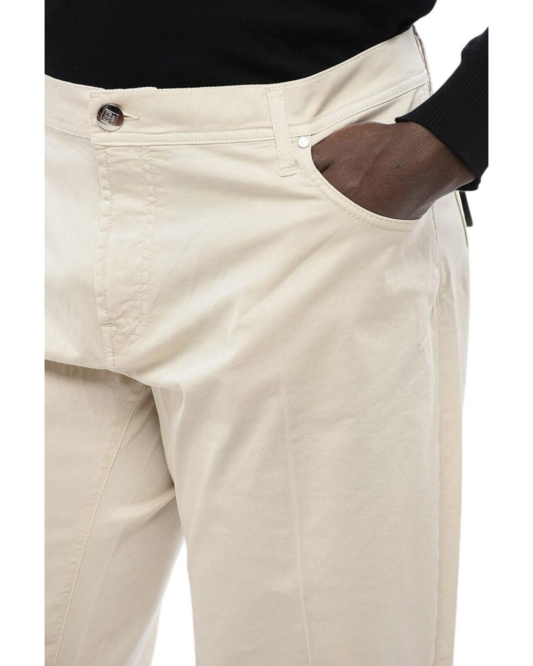 Corneliani Black Straight Pants for men