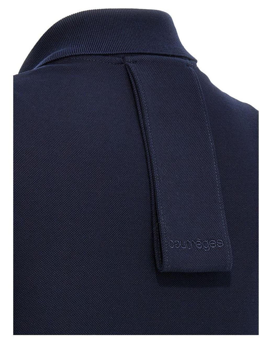 Courreges Blue Pique Polo Dress