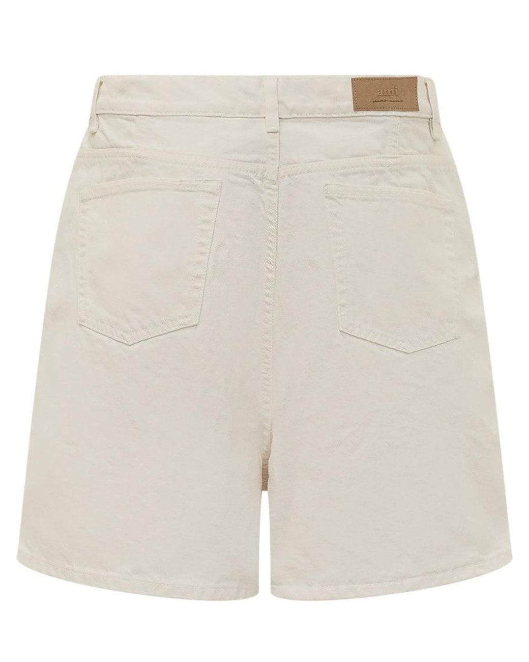 AMI White Loose Shorts for men