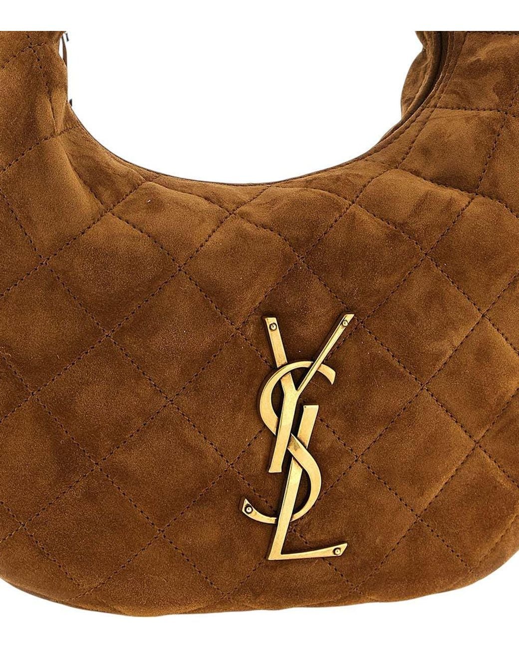 Saint Laurent Brown Icarino Small Hobo
