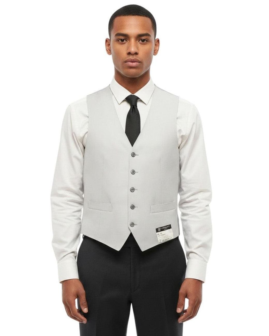 Corneliani White Light Solid Waistcoat for men