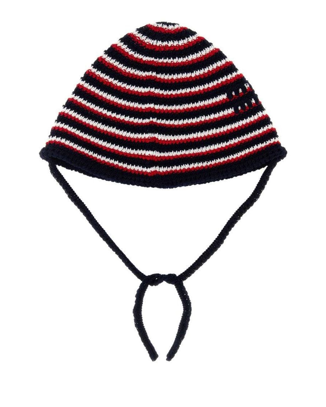 Miu Miu Multicolor Striped Bucket Hat