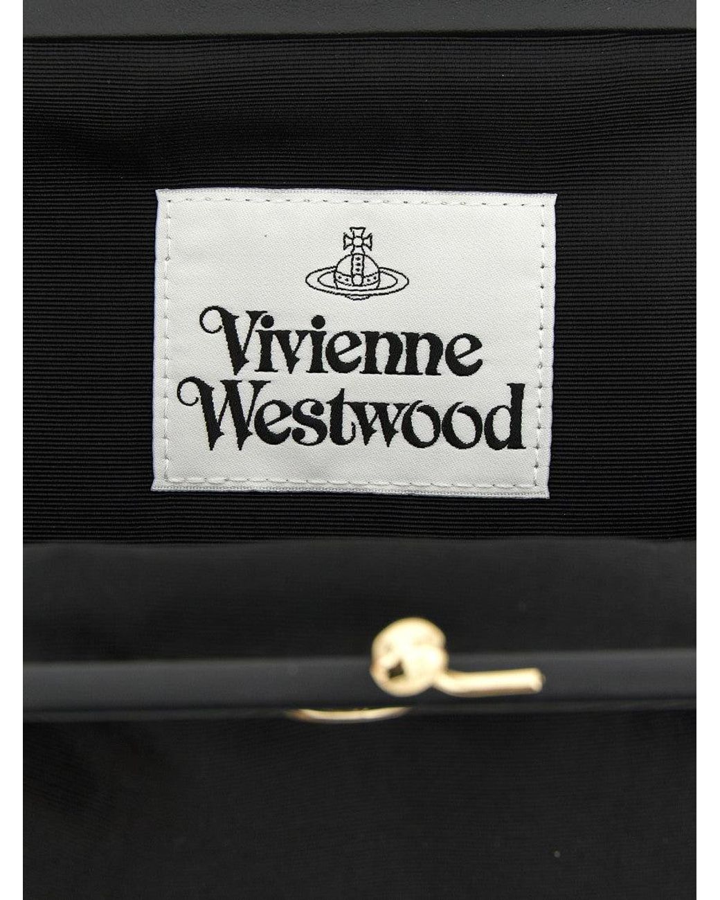 Vivienne Westwood Black Orb Clutch