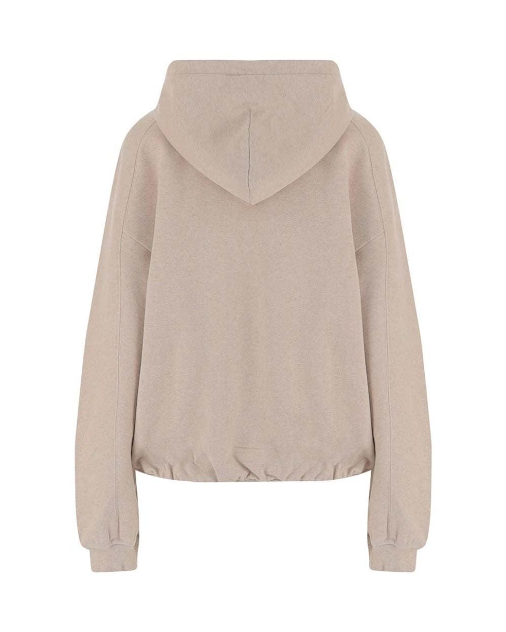 Jacquemus Natural Zip Up Logo Hoodie for men