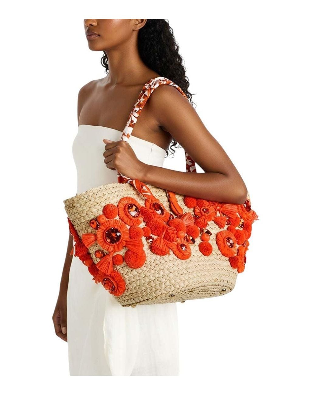 Dolce & Gabbana Red Natural Coffa Capri Large Tote