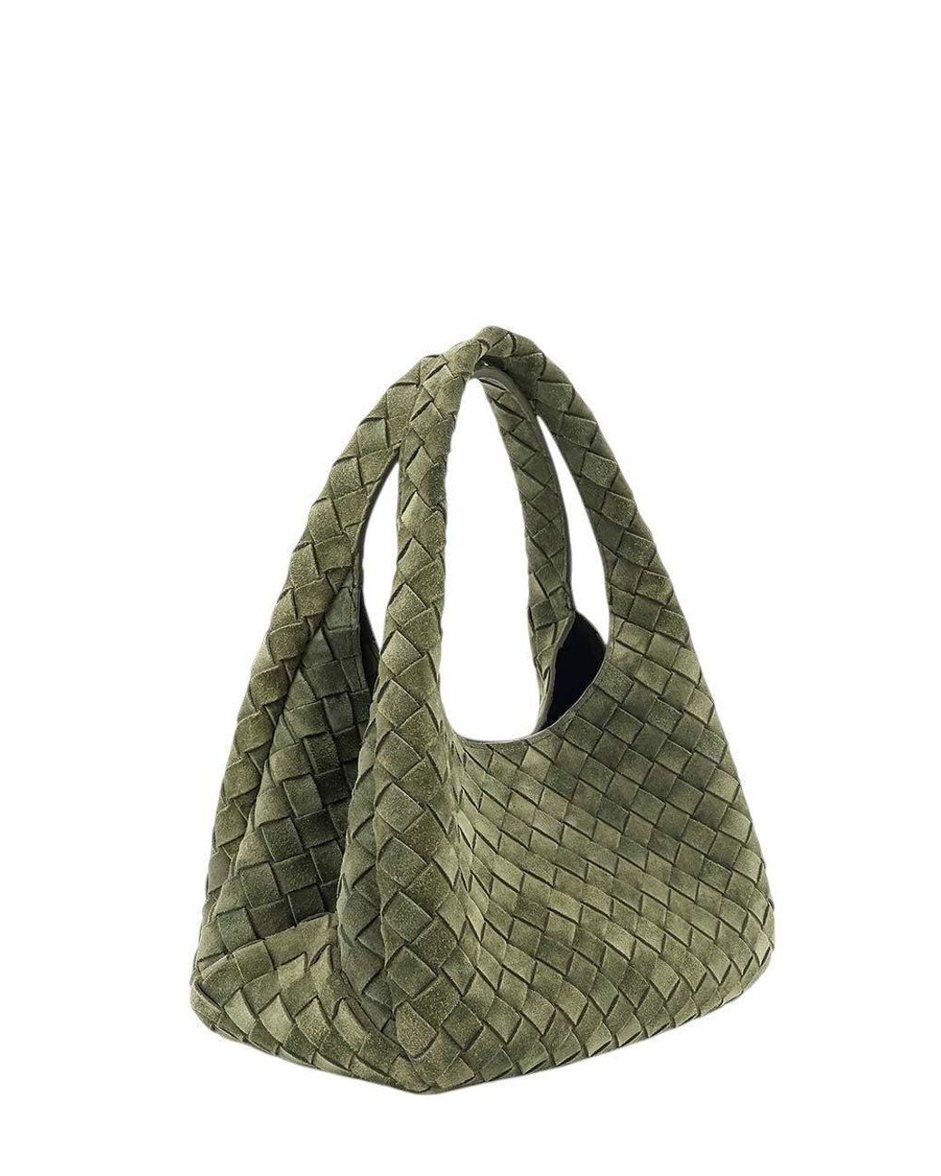 Bottega Veneta Green Campana Small Shoulder Bag