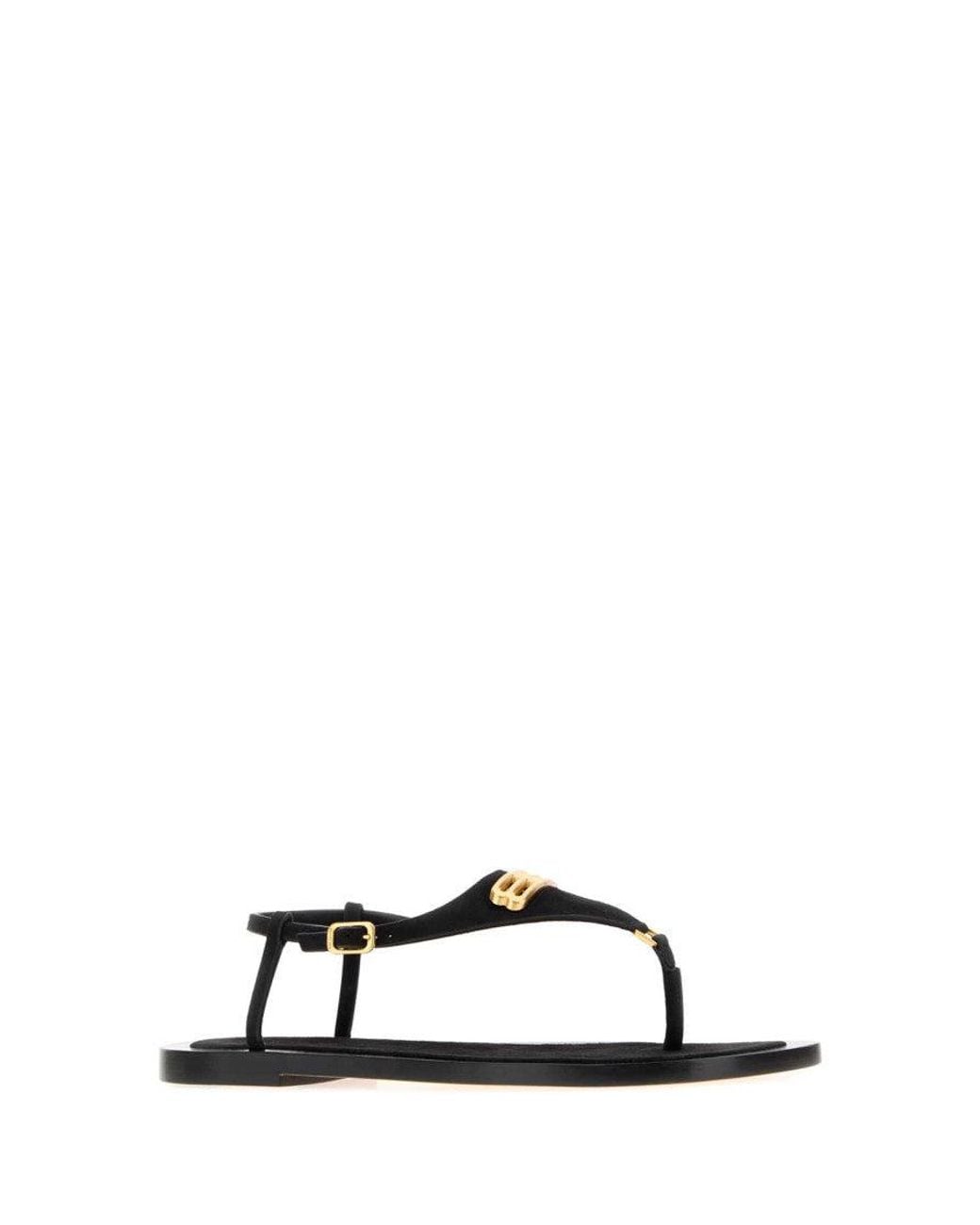 Balenciaga Black Embellished Sandals