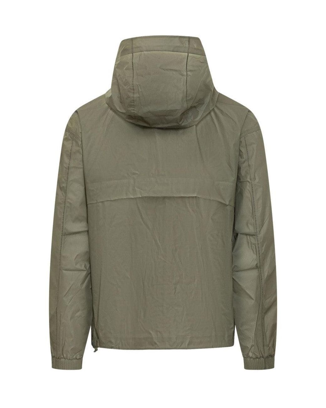K-Way Green Solid Hood Jacket for men