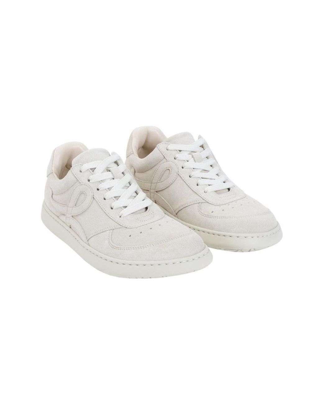Loewe White Oat Milk Solid Sneaker