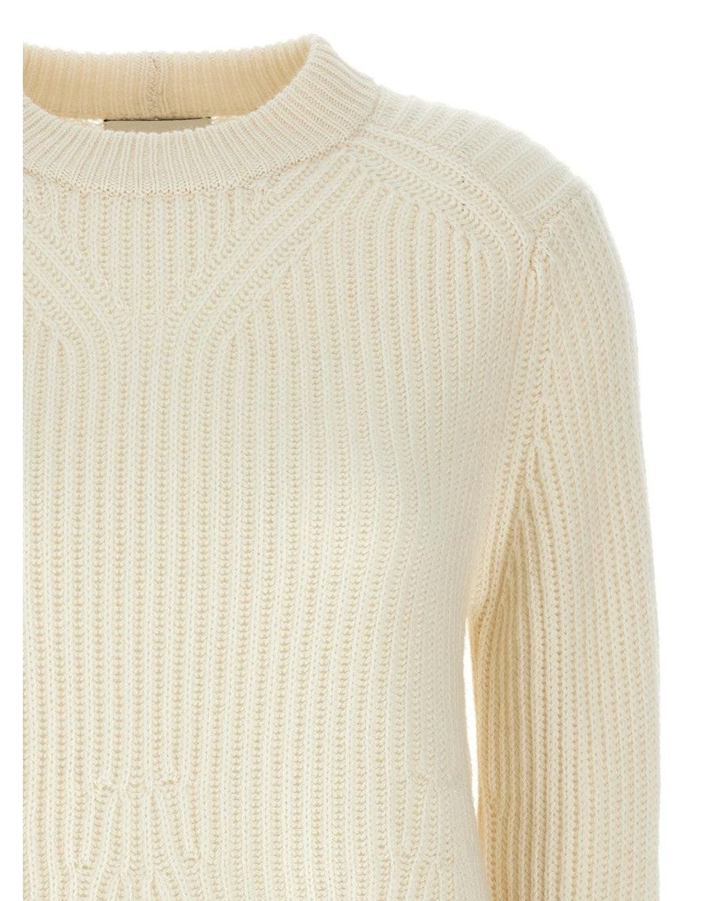 Loulou de Saison White Off- Crew Neck Sweater
