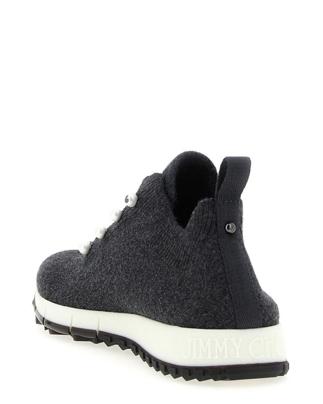 Jimmy Choo Black Lace Up Sneakers