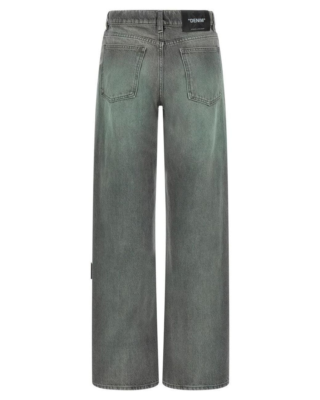 Off-White c/o Virgil Abloh Green Spray Susy Jeans