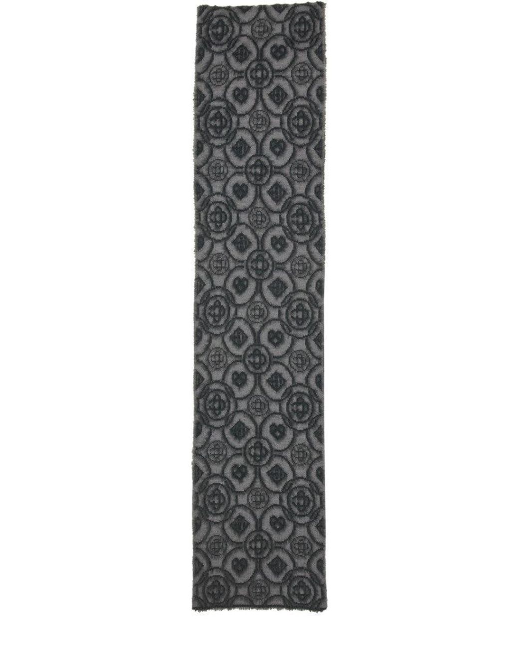 Casablanca Gray Monogram Scarf for men