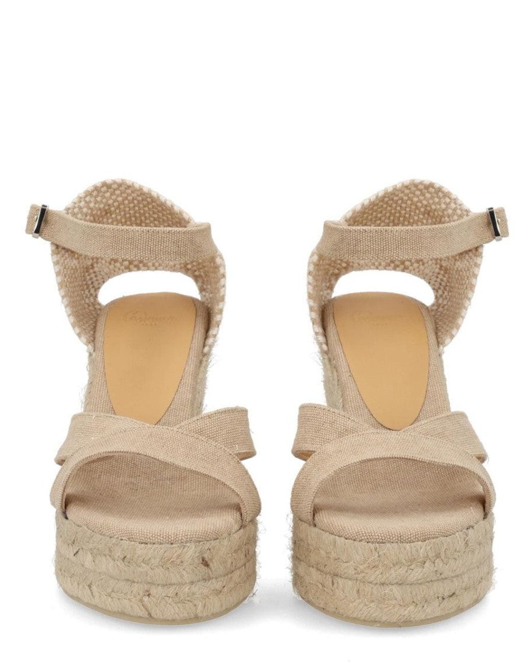 Castaner Natural Woven Bruna Wedges