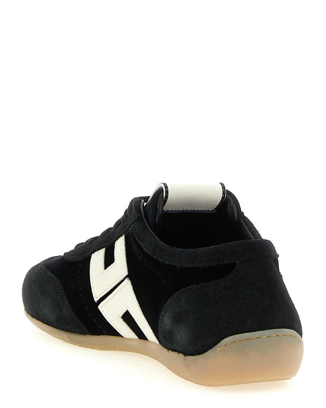 Elisabetta Franchi Black Nappa And Velvet Sneakers