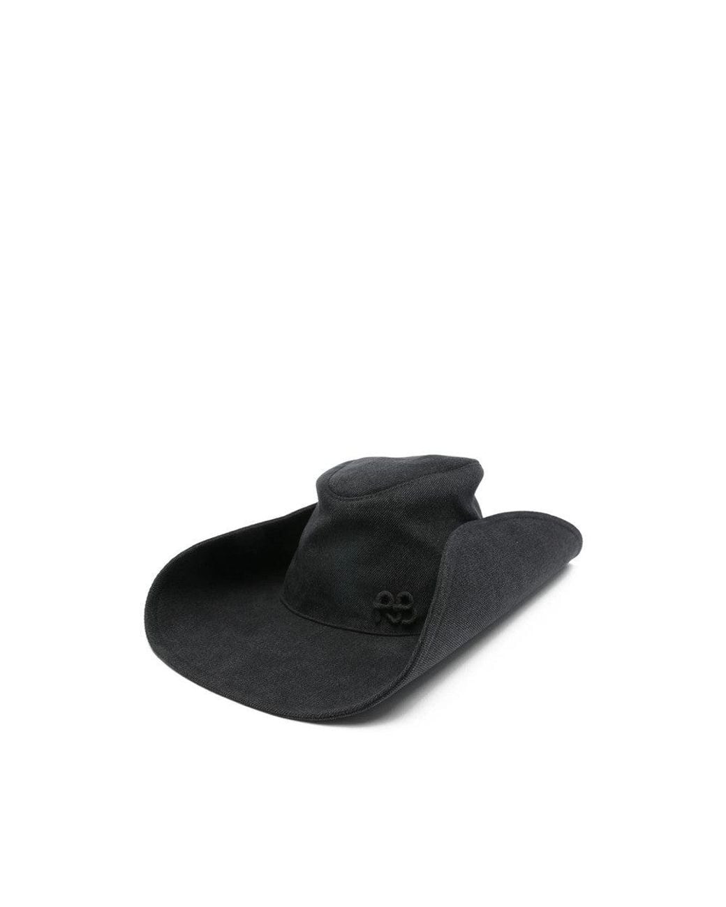 Ruslan Baginskiy Black Denim Logo Gentlemen Hat