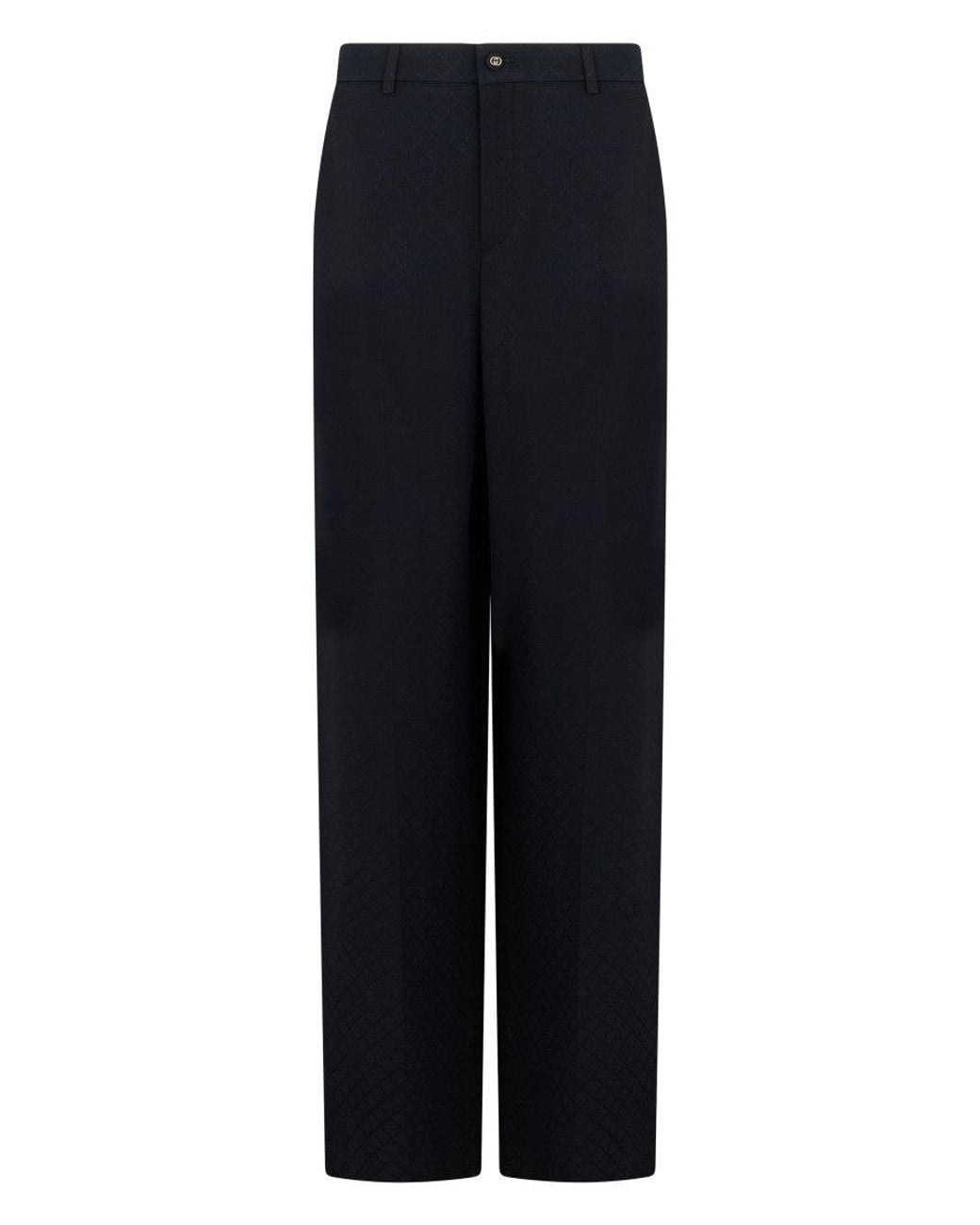 Gucci Blue Loose Flat Front Pants