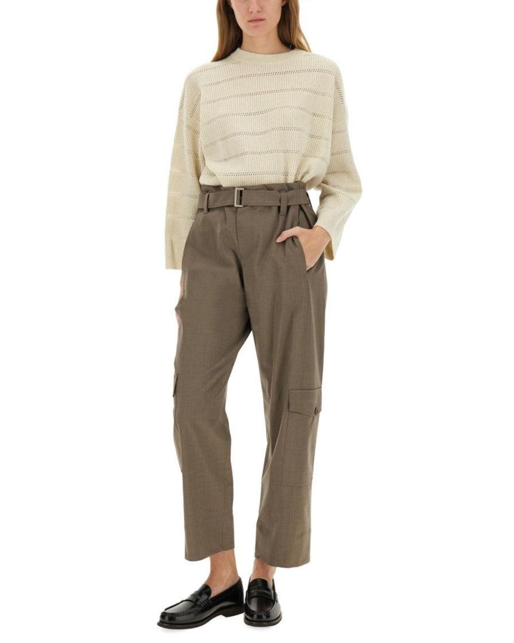 Brunello Cucinelli Natural Straight Cargos Pant