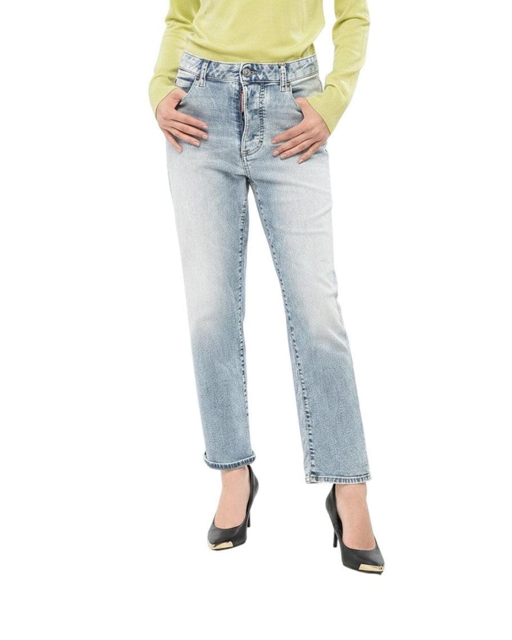 DSquared² Blue Regular High Rise Jeans