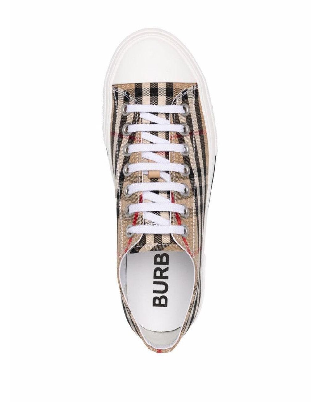 Burberry Brown Check Sneakers for men
