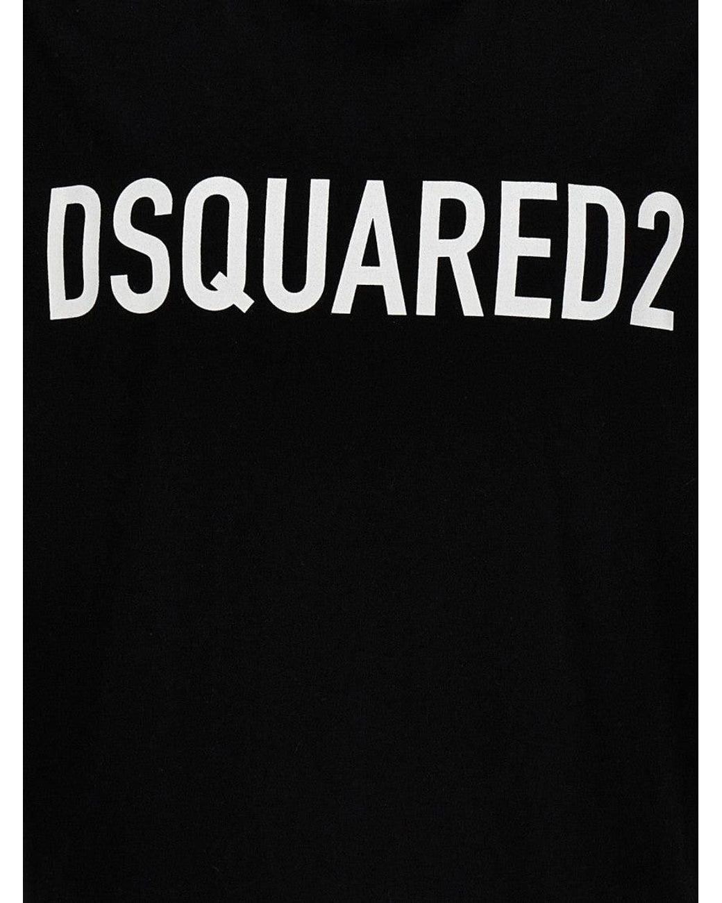 DSquared² Black Logo Crew Neck T-Shirt for men