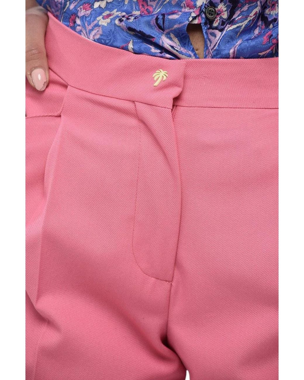 Palm Angels Red Straight Pleated Pant