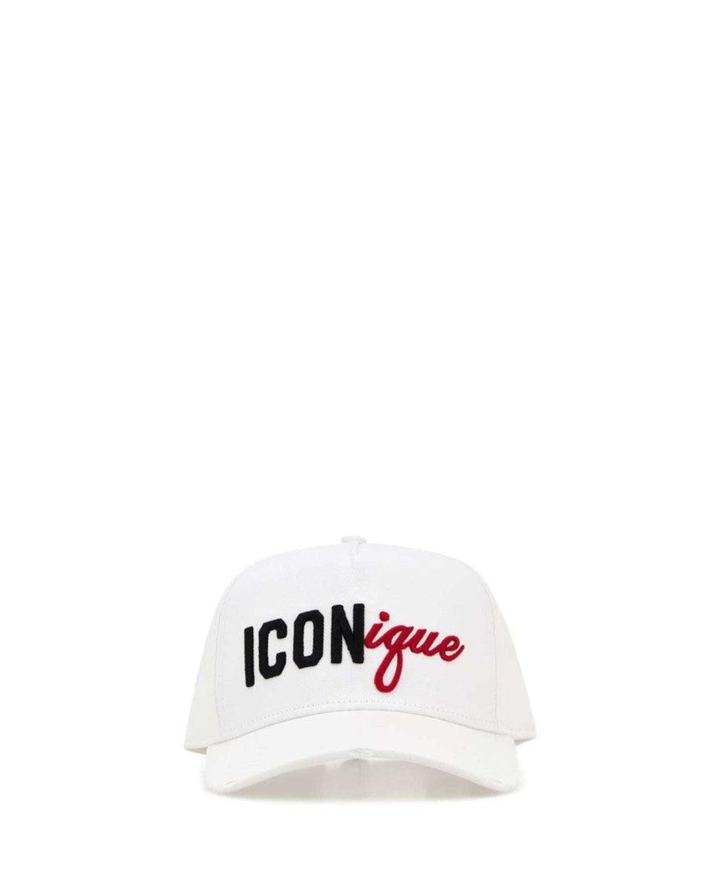 DSquared² White Solid Baseball Cap for men